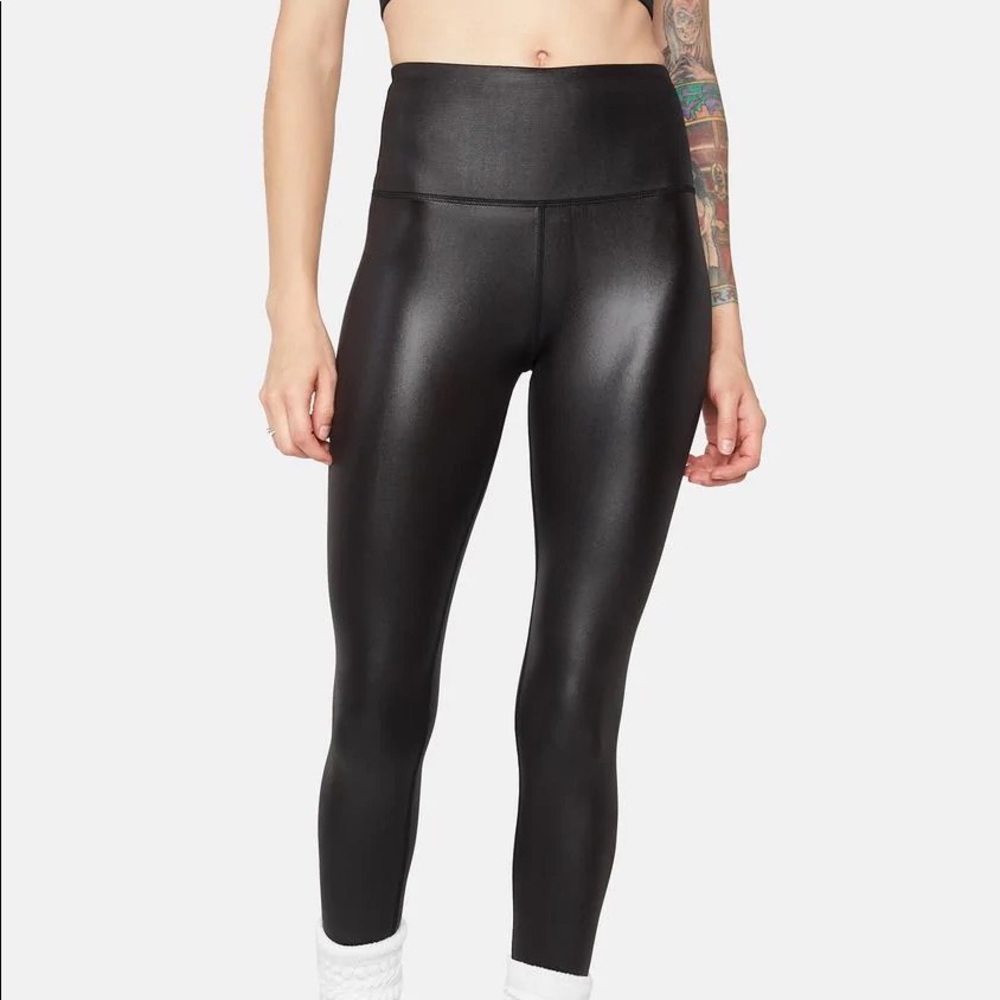 Melting Hearts Vegan Leather Leggings from Dolls Kill, NWT